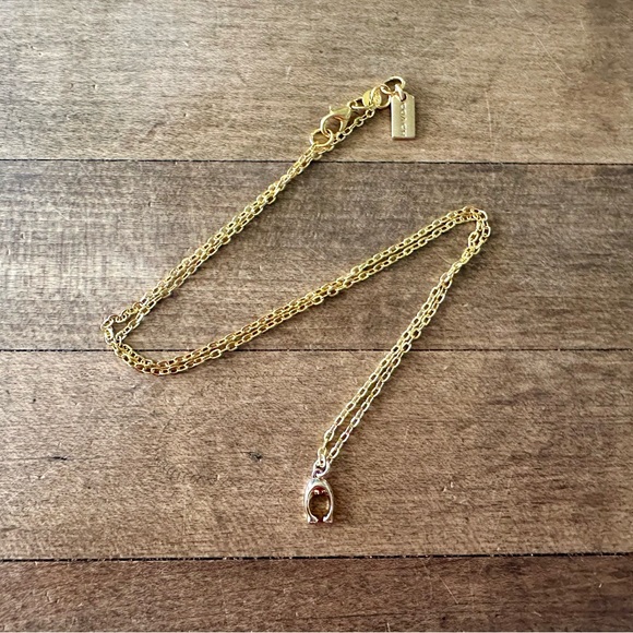 Coach Dainty Minimalist Signature C Pendant 18k/.925 Necklace - Picture 7 of 8